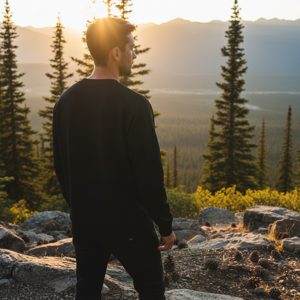Custom Organic Bamboo Fleece Crewneck Sweatshirt l Made in Canada